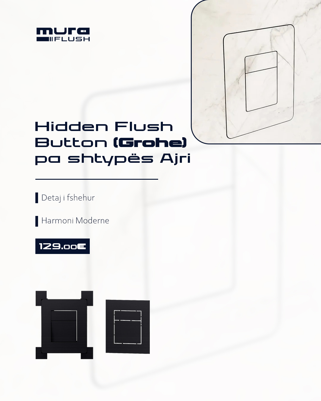 Grohe hidden flush button without air actuator