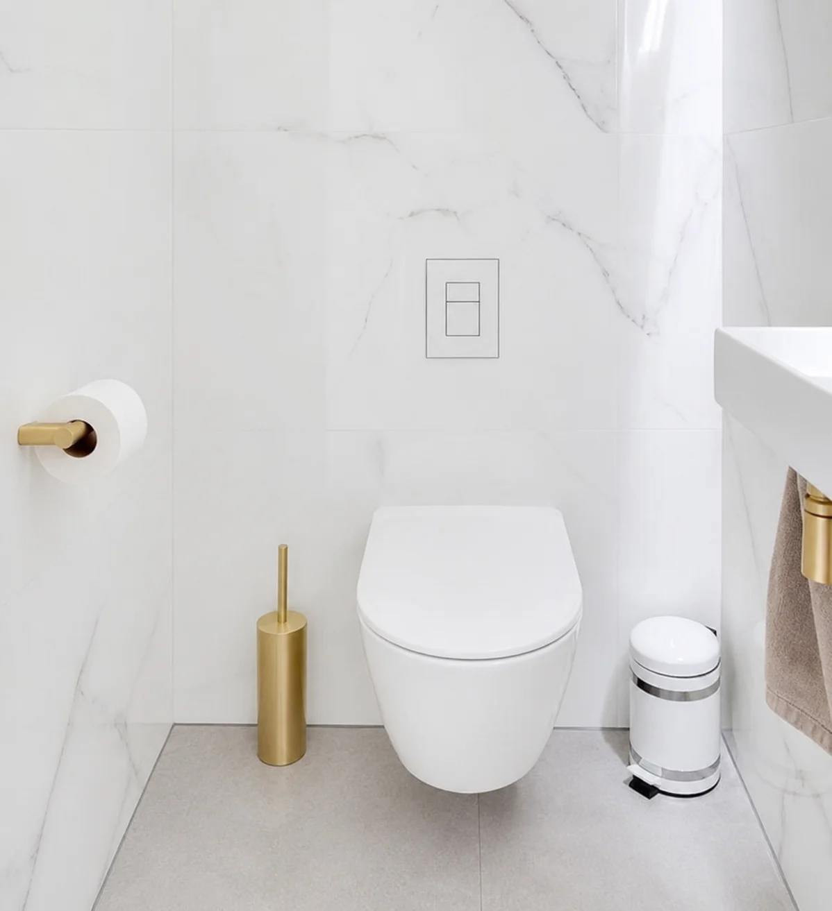 Grohe compatible hidden flush button